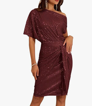 Grace Karin Sequin Glitter Off The Shoulder Cocktail Party Dress NWT Size S